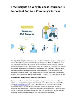 Free Insights on Why Business Insurance Is Important For Your Company's Success
