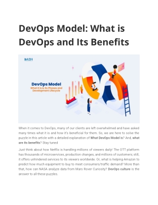 DevOps Model What is DevOps and Its Benefits