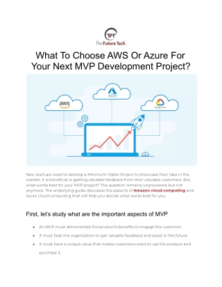 What To Choose AWS Or Azure For Your Next MVP Development Project?