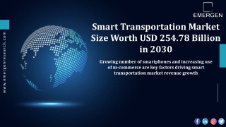 Smart Transportation Market Growth, Opportunity and Forecast 2030
