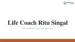 Life Coach Ritu Singal- Personality Development Counselling