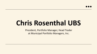 Chris Rosenthal UBS - A Very Optimistic Person