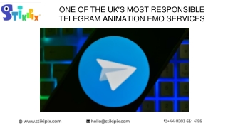 ONE OF THE UK'S MOST RESPONSIBLE TELEGRAM ANIMATION EMO SERVICES