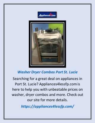 Washer Dryer Combos Port St. Lucie | Appliances4lessfp.com