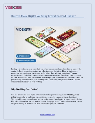 Digital Wedding Invitation Card Online