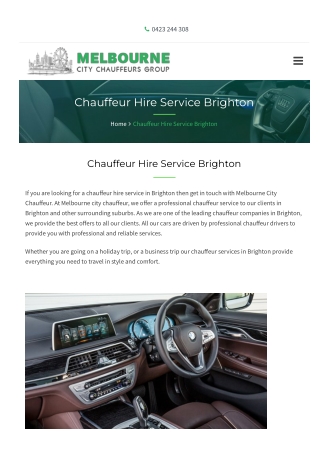 Chauffeur Hire Service Brighton | Chauffeur Hire Brighton | Luxury Chauffeur Hir