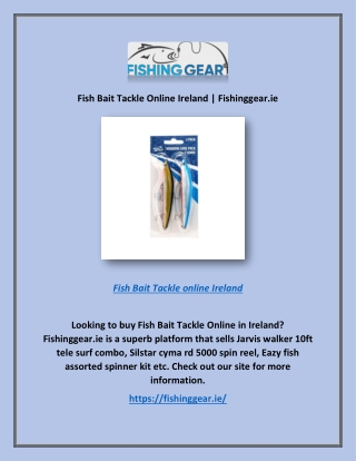 Fish Bait Tackle Online Ireland | Fishinggear.ie