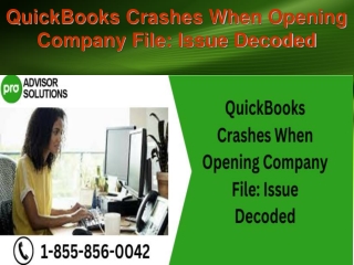 QuickBooks Crashes When Opening Company File