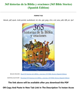[DOWNLOAD] 365 historias de la Biblia y oraciones (365 Bible Stories) (Spanish E