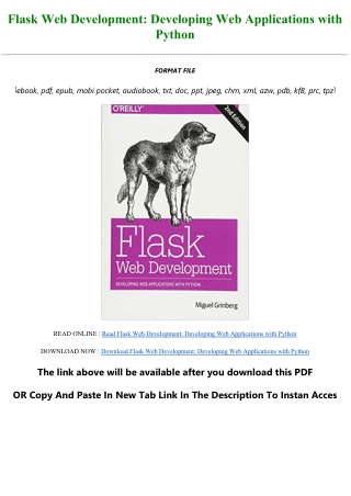 [pdf] full download Flask Web Development: Developing Web Applications with Pyth