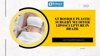 Get Liposculpture Surgery In Brazil