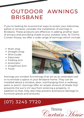 Outdoor Awnings Brisbane