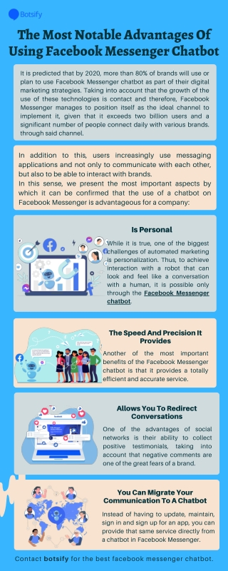 The Most Notable Advantages Of Using Facebook Messenger Chatbot