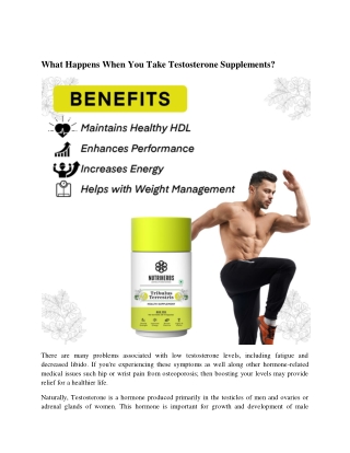 What Happens When You Take Testosterone Supplements