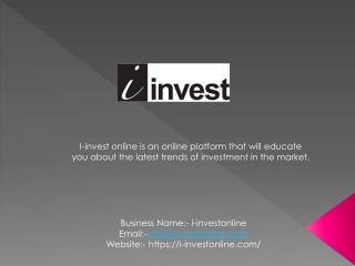 Be a smart investor with I-invest