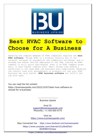 Best HVAC Software to Choose for A Business