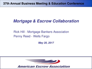 Mortgage &amp; Escrow Collaboration