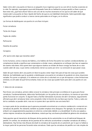 Estoy bloqueado fuera de mi casa, ¿qué hago?