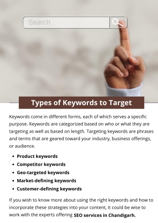 Types of Keywords to Target