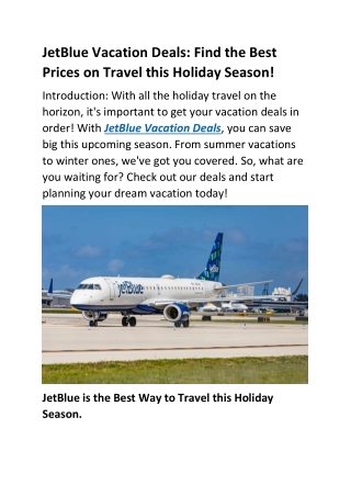 Jetblue com vacations