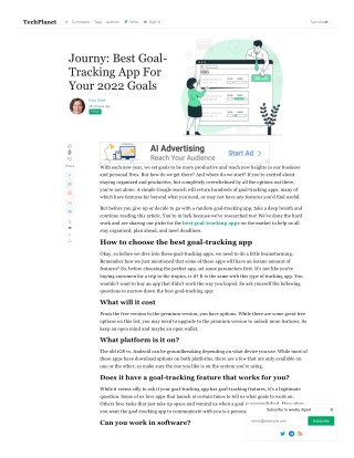 Journy Best Goal-Tracking App For Your 2022 Goals
