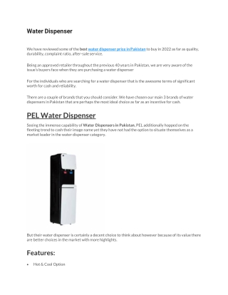 Water Dispenser