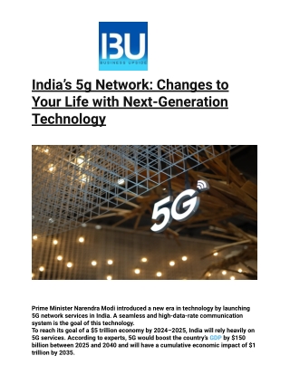 India’s 5g Network_ Changes to Your Life with Next-Generation Technology