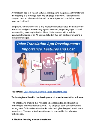 Voice Translation App Development_ Importance, Features and Cost