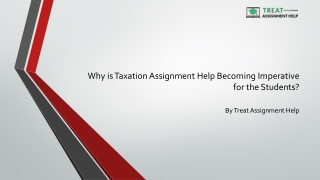 Why is Taxation Assignment Help Becoming Imperative for