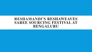 ReshaMandi’s ReshaWeaves Saree Sourcing Festival at Bengaluru
