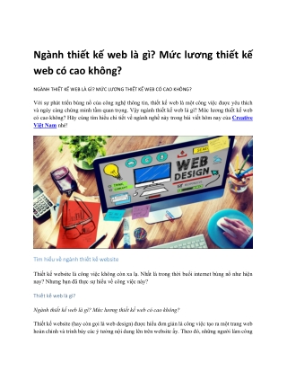 Ngành thiết kế web là gì?