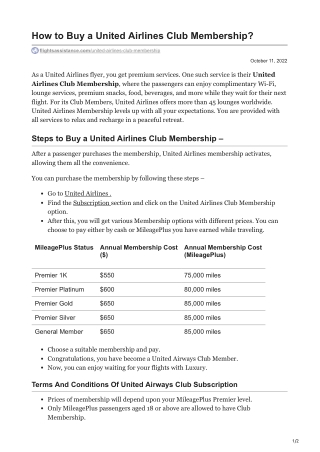 flightsassistance.com-How to Buy a United Airlines Club Membership