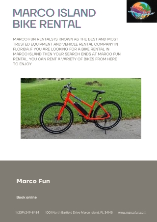 Bike Rental In Marco Island | Marco Fun