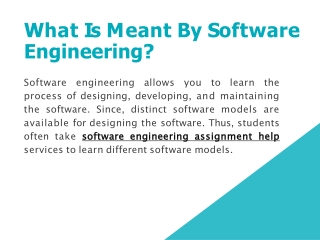 What Is Meant By Software Engineering?