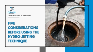 Five Considerations Before Using the Hydro-Jetting Technique
