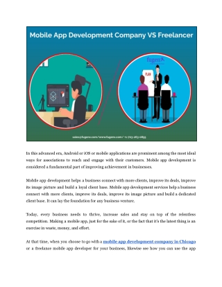 Mobile App Development Company VS Freelancer