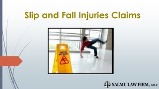 Slip and Fall Injuries Claims