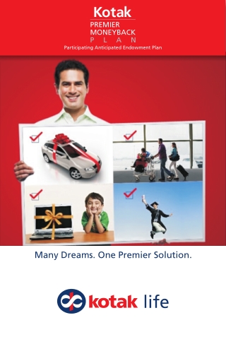 E-Brochure for Kotak Premier Moneyback Plan