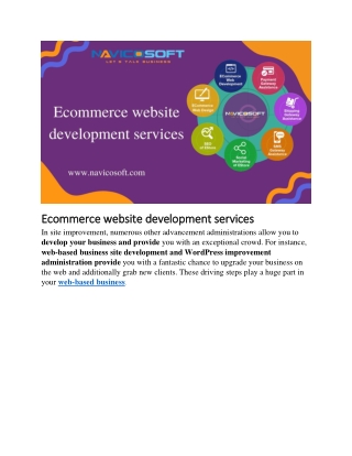 Ecommerce website development services