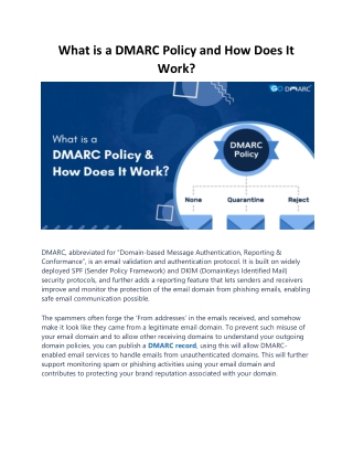 DMARC Policy:  How Does It Work?