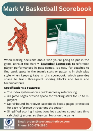 Mark V Basketball Scorebook