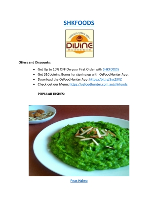 Grab Upto 10% offer - Order now SHKFOODS Menu Hornsby