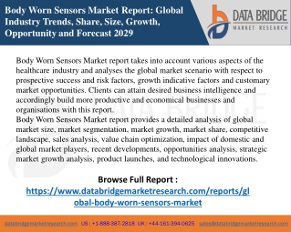 Body Worn Sensors Market