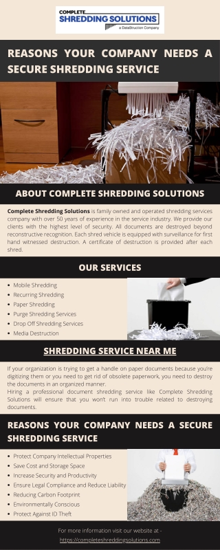 Reasons Your Company Needs a Secure Shredding Service 