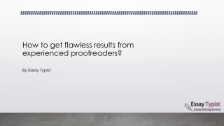 How to get flawless results from experienced proofreaders