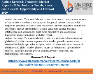 Actinic Keratosis Treatment Market