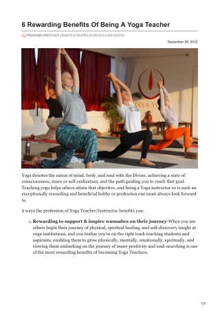 diyayoga.com-6 Rewarding Benefits Of Being A Yoga Teacher