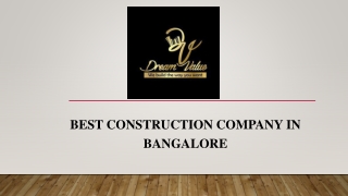 Building Contractors in Bangalore