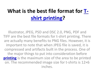 What is the best file format for T-shirt printing?