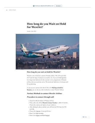 How long do you Wait on Hold for WestJet?